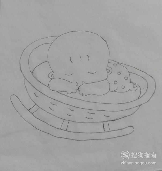 如何画小宝宝睡着了的简笔画，一看就明白了